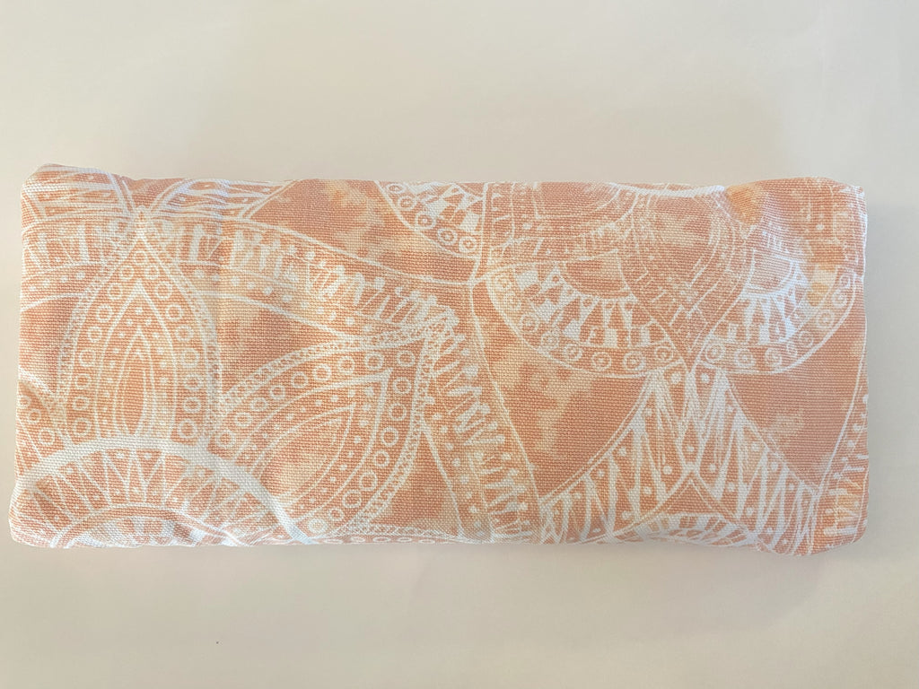 Unscented Paisley Print Small Microwavable Rice Bag with Washable Cover