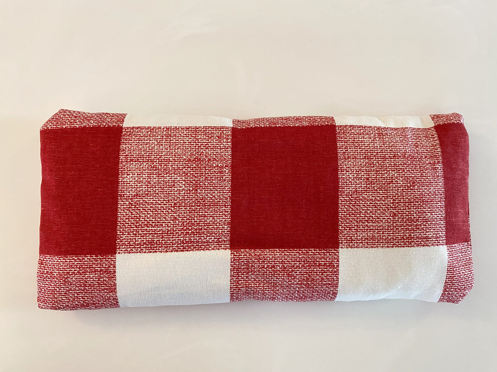 Unscented Buffalo Check Small Microwavable Rice Bag with Washable Cover