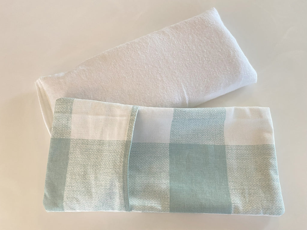 Unscented Buffalo Check Small Microwavable Rice Bag with Washable Cover