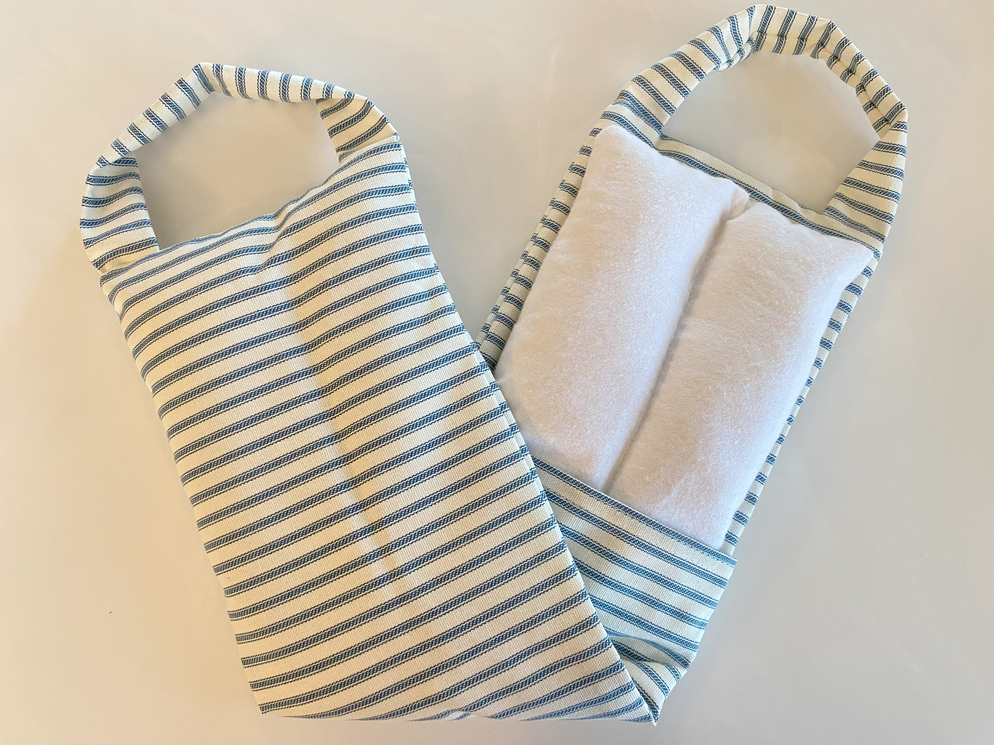 Stripe Print Microwavable/Freezable Rice Bag with Washable Cover