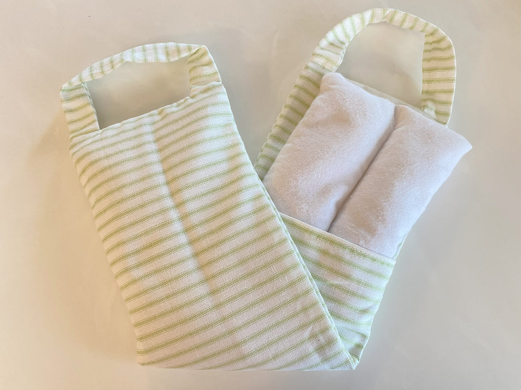 Stripe Print Microwavable/Freezable Rice Bag with Washable Cover
