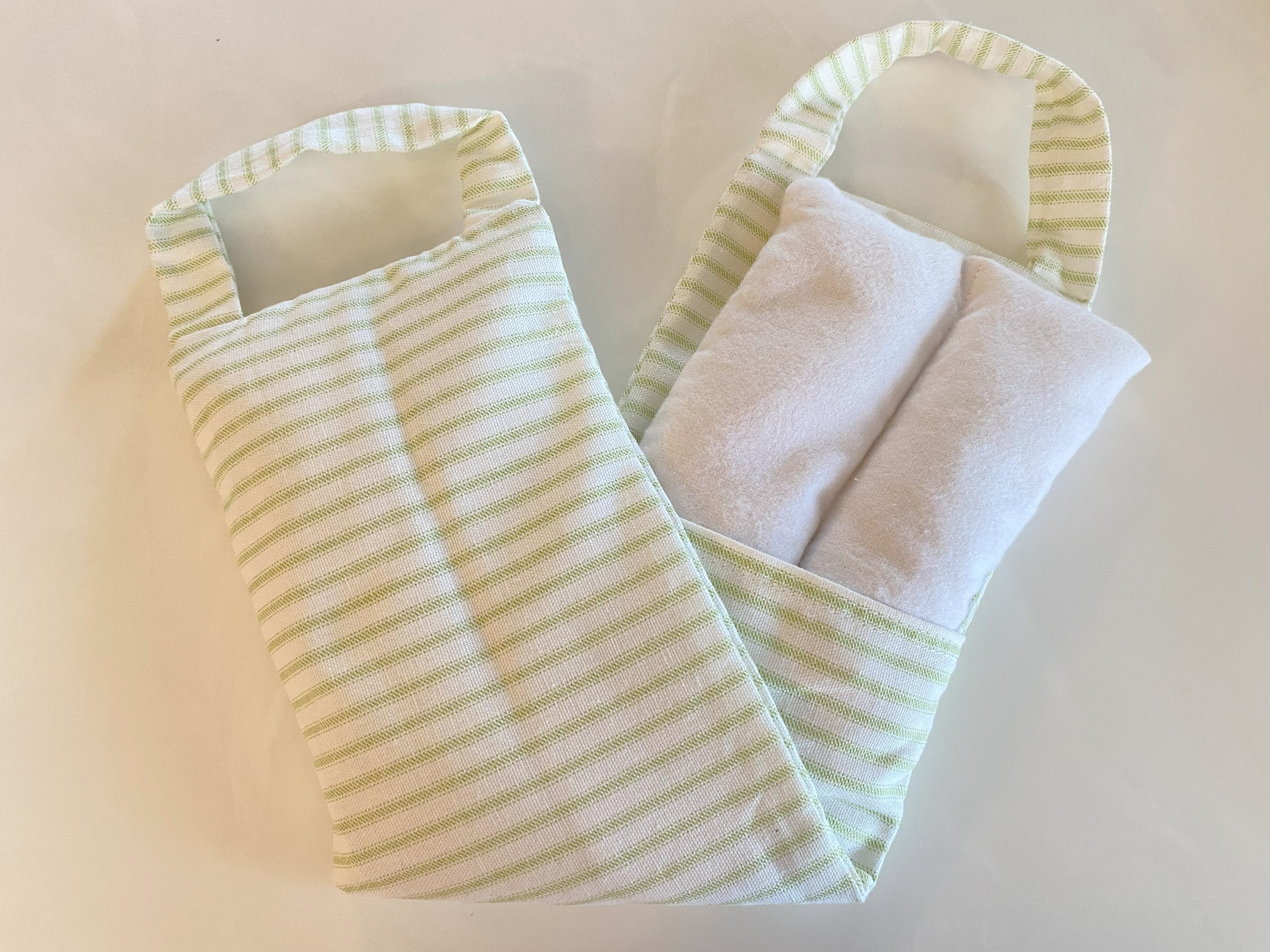 Stripe Print Microwavable/Freezable Rice Bag with Washable Cover