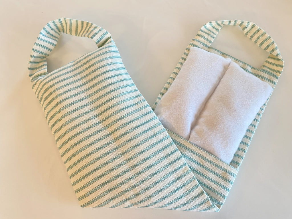 Stripe Print Microwavable/Freezable Rice Bag with Washable Cover