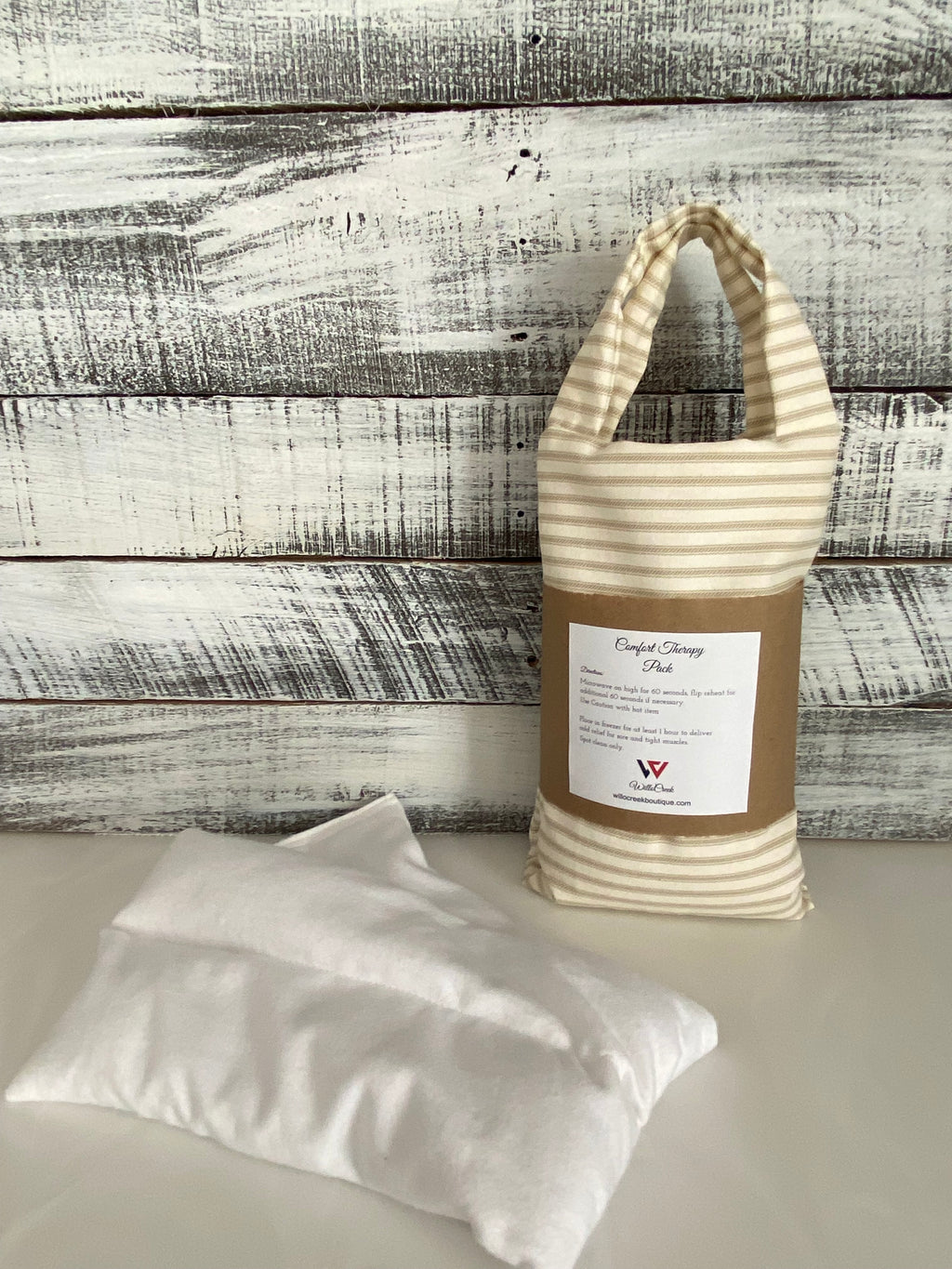 Stripe Print Microwavable/Freezable Rice Bag with Washable Cover
