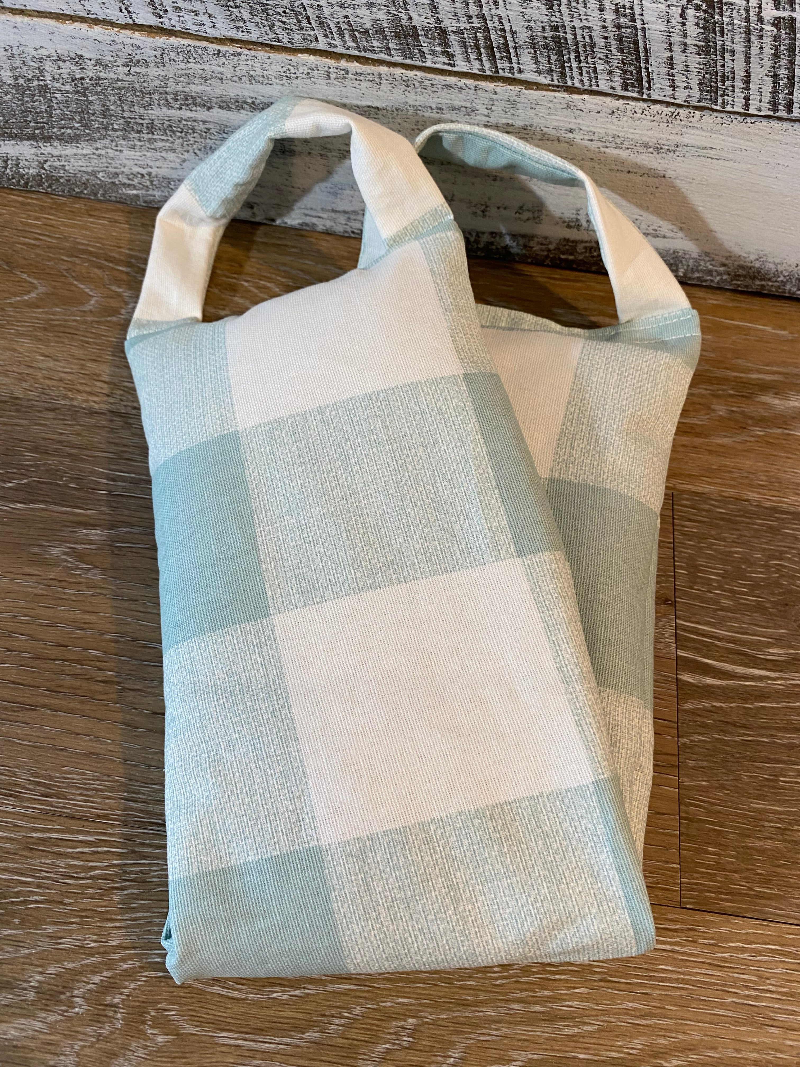Buffalo Check Microwavable/Freezable Rice Bag with Washable Cover and Handles