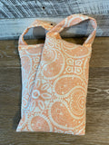 Paisley Print Microwavable/Freezable Rice Bag with Washable Cover and Handles